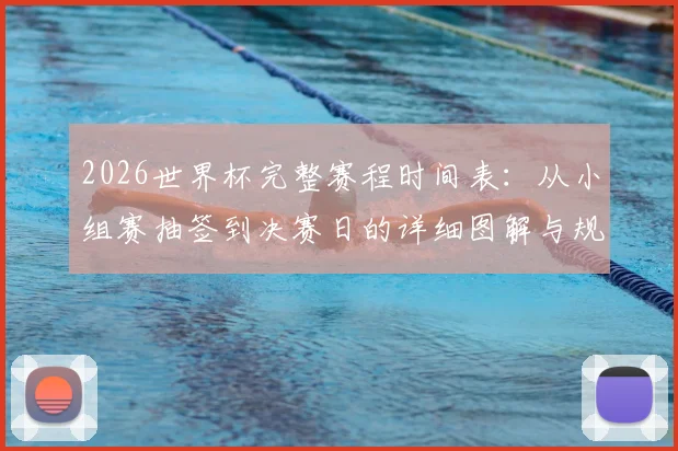 2026世界杯完整赛程时间表：从小组赛抽签到决赛日的详细图解与规则说明